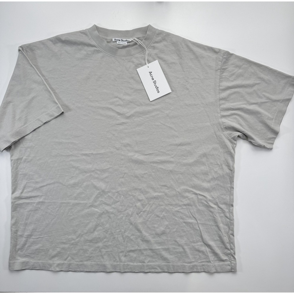 ACNE STUDIOS Gray Crew Neck Relaxed Fit‎ T-Shirt Unisex *XXL Oversized Portugal